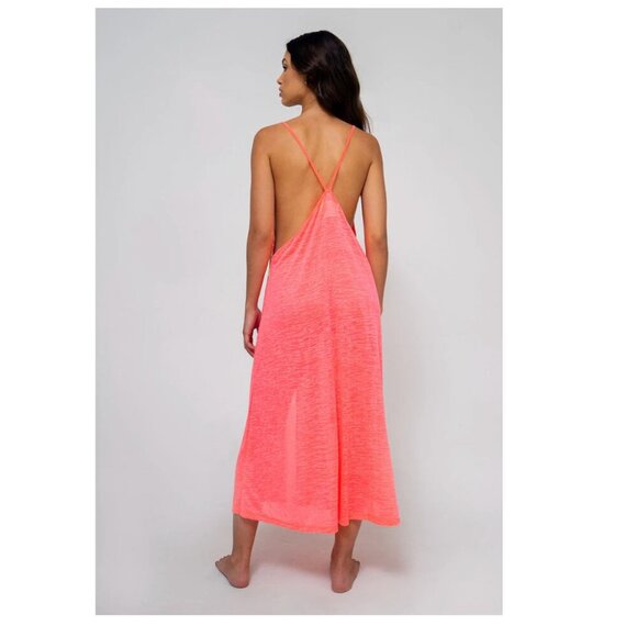 PitUSA Slip Dress in Hot Pink Size Petite - Picture 4 of 8